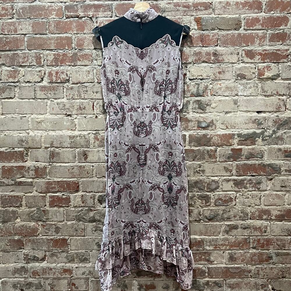 Saloni Isla Scallop Dress - Sleeves Altered - Size 4 - Picture 7 of 9